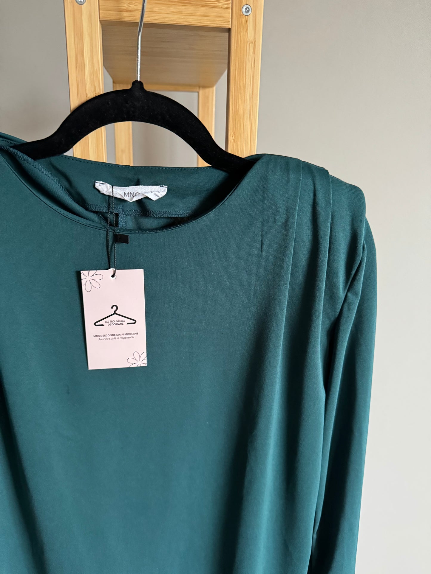 Blouse Mango vert bouteille Taille S