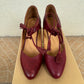 Talons Sézane bordeaux cuir Pointure 37