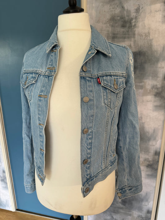 Veste en jeans Levis brodée Taille XS