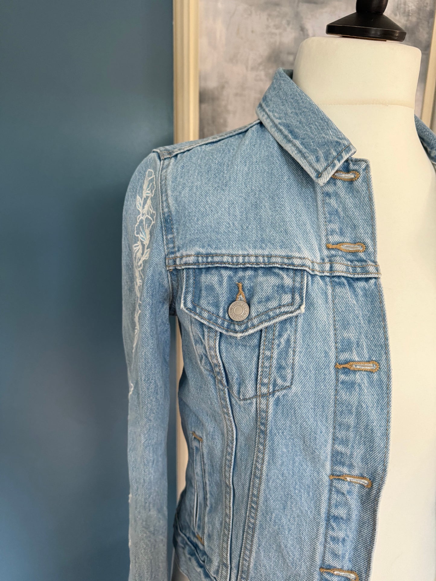 Veste en jeans Levis brodée Taille XS