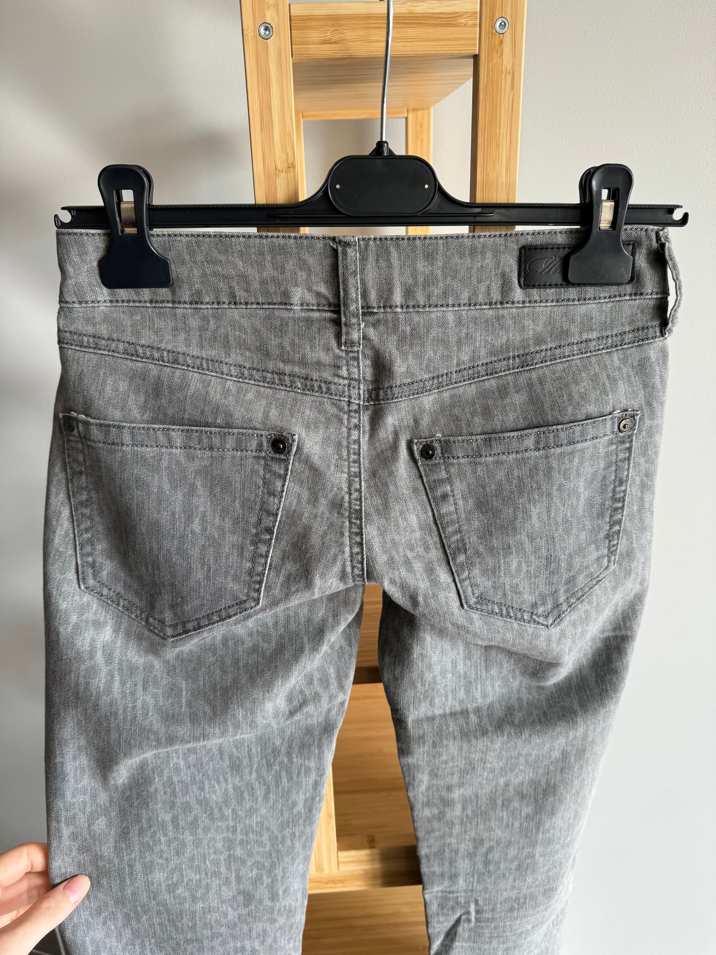 Jeans Mango gris moucheté Taille 36