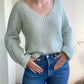 Pull Caroll vert d’eau maille Taille 3 (38/40)