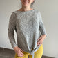 Pull Mango noeud maille gris chiné Taille L