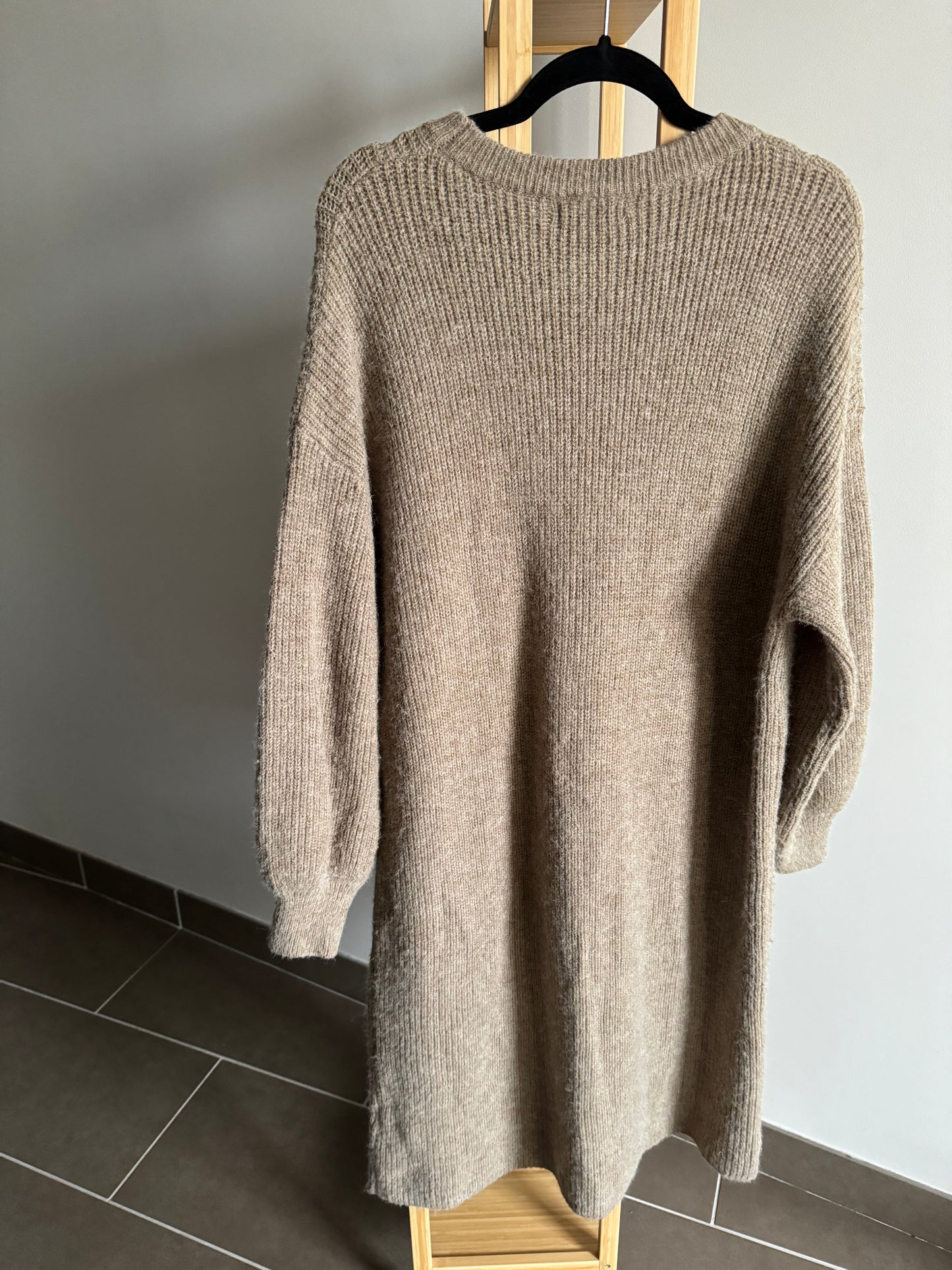 Robe pull F&P beige maille Taille Unique (36/44)