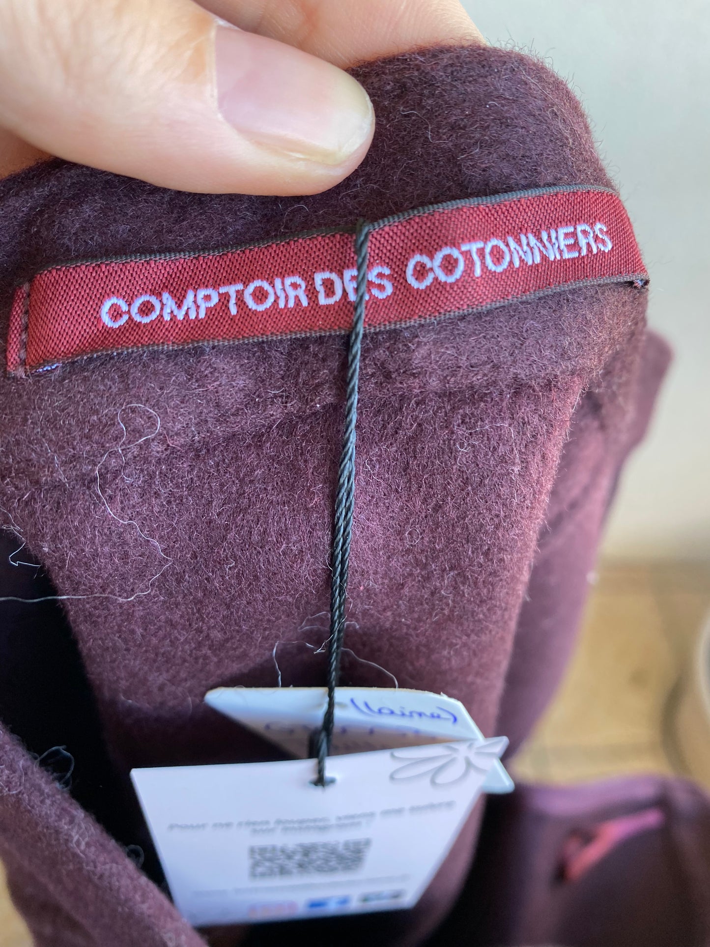 Jupe Comptoir des Cotonniers bordeaux laine Taille 38