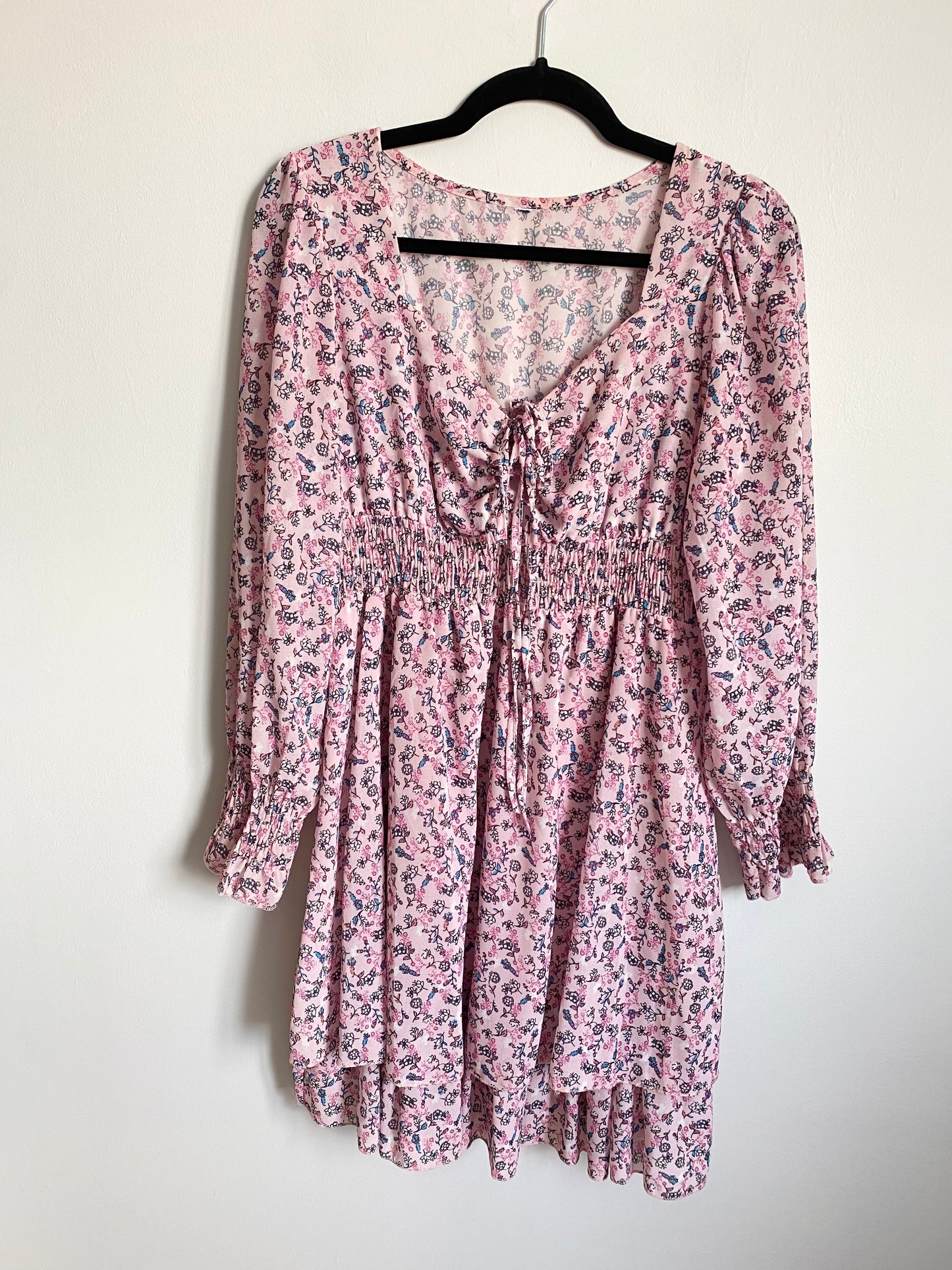 Robe Made in Italy fleurie rose Taille 42
