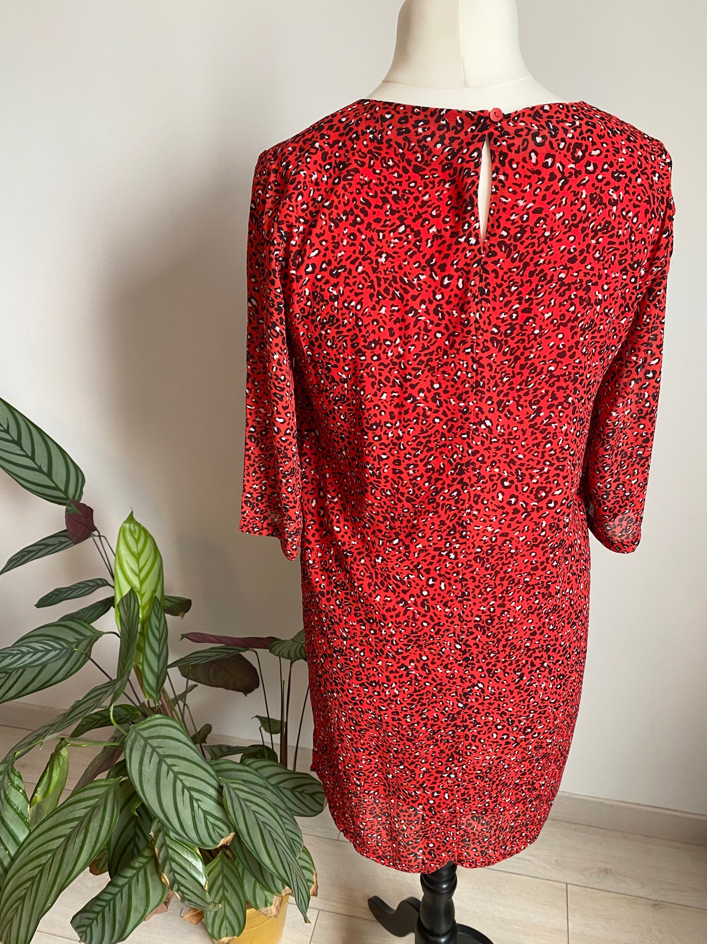 Robe Only rouge léopard Taille 36