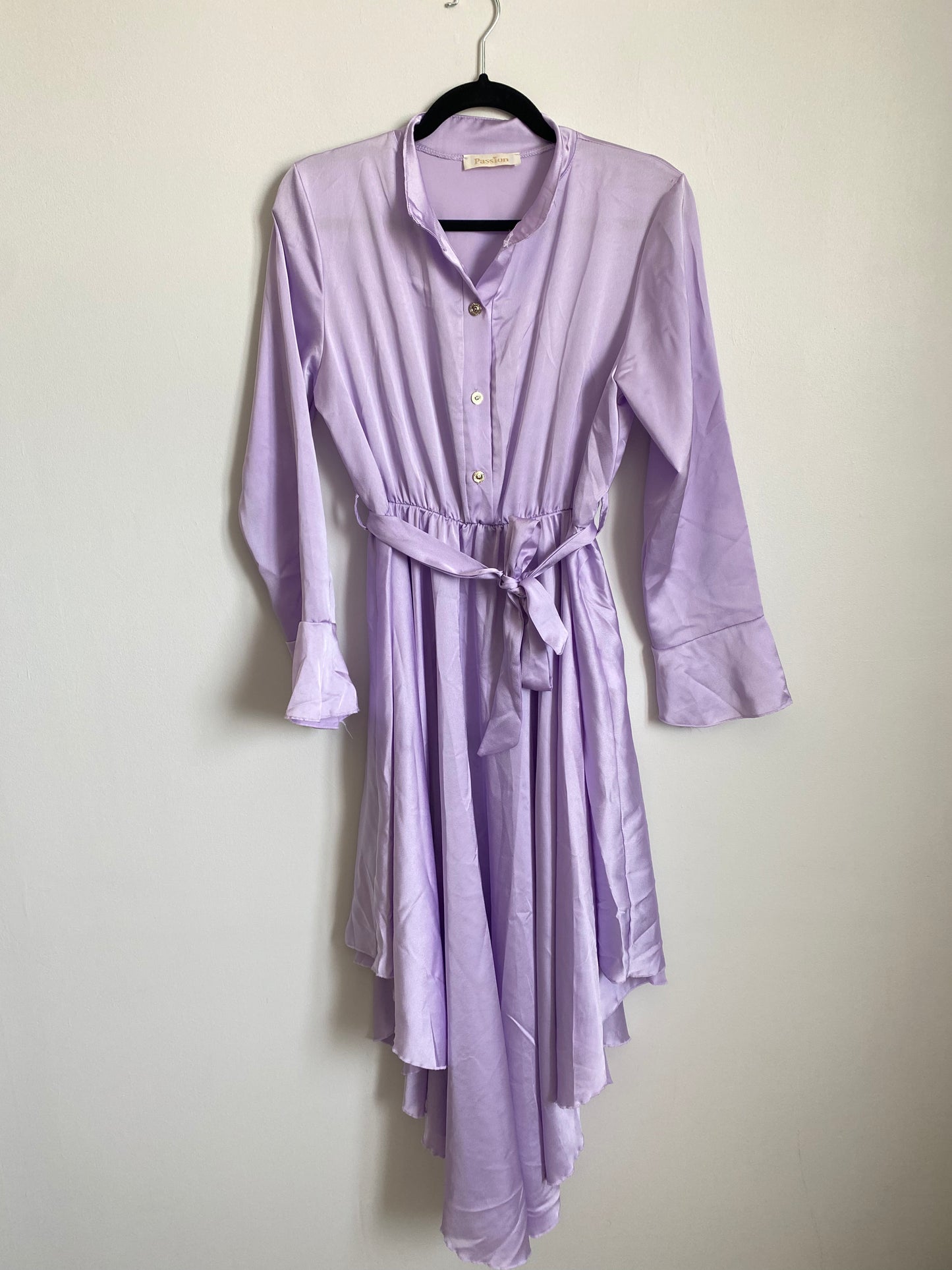 Robe longue Passion violet satiné Taille Unique
