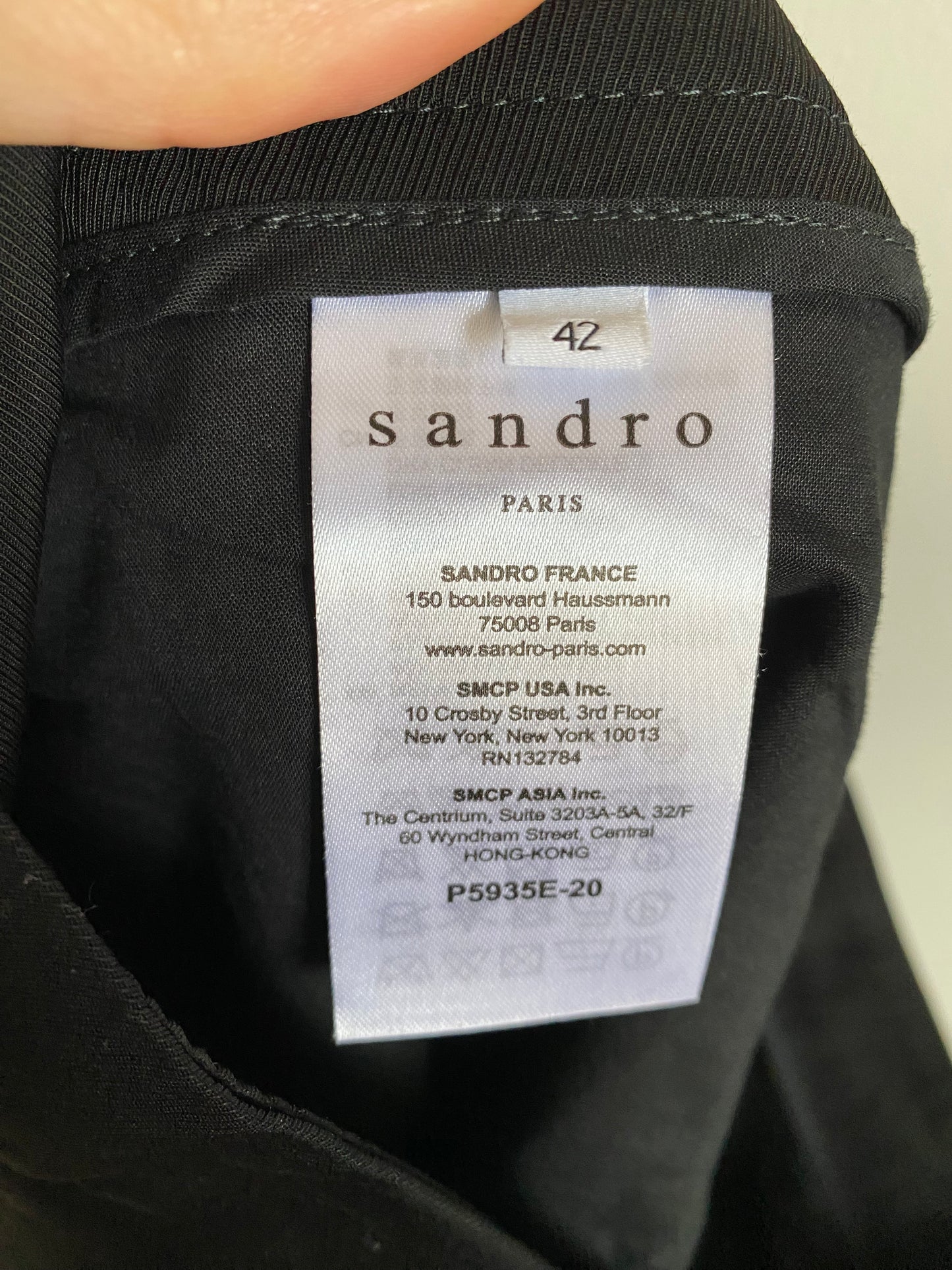 Pantalon Sandro noir volants cheville Taille 40/42